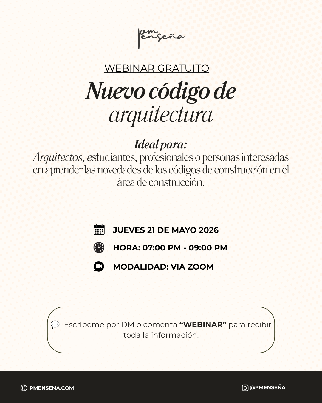 Webinar: Nuevo código de arquitectura (Grabado)
